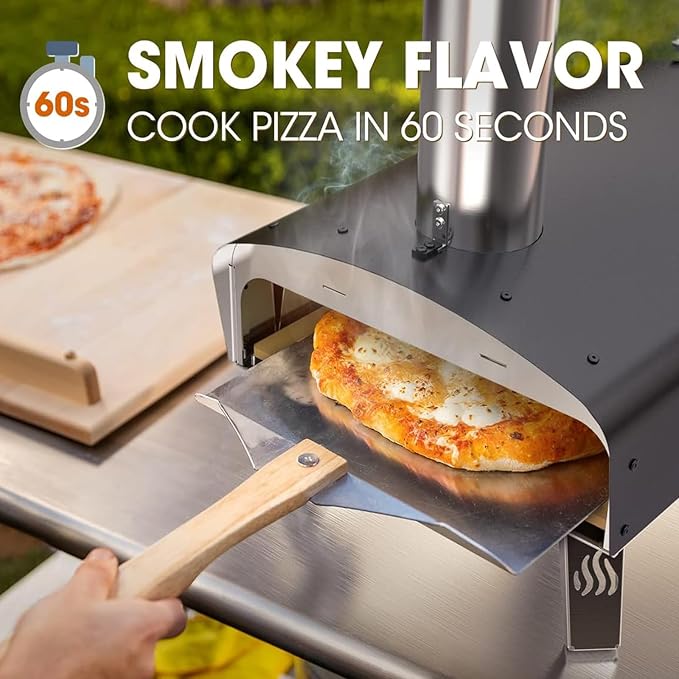Mimiuo Outdoor Pizza Oven Wood Pellet 12" Pizza Ovens - Image 3