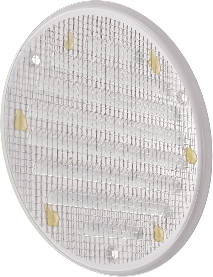 Vent Systems - 4 Inch White Metal Round Soffit Air Vent Grille Cover, Register - Image 6