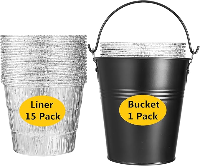 HDW152 Grease Bucket with 15 Pack BAC407 Grease Bucket Liner by Sageme