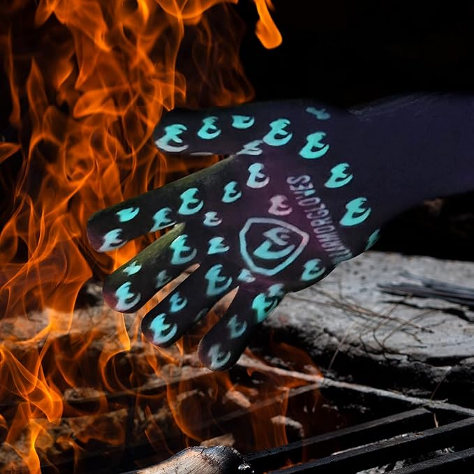 Grill Armor Oven Gloves – 932°F Heat, Fire & Cut Resistant Mitts - Image 3