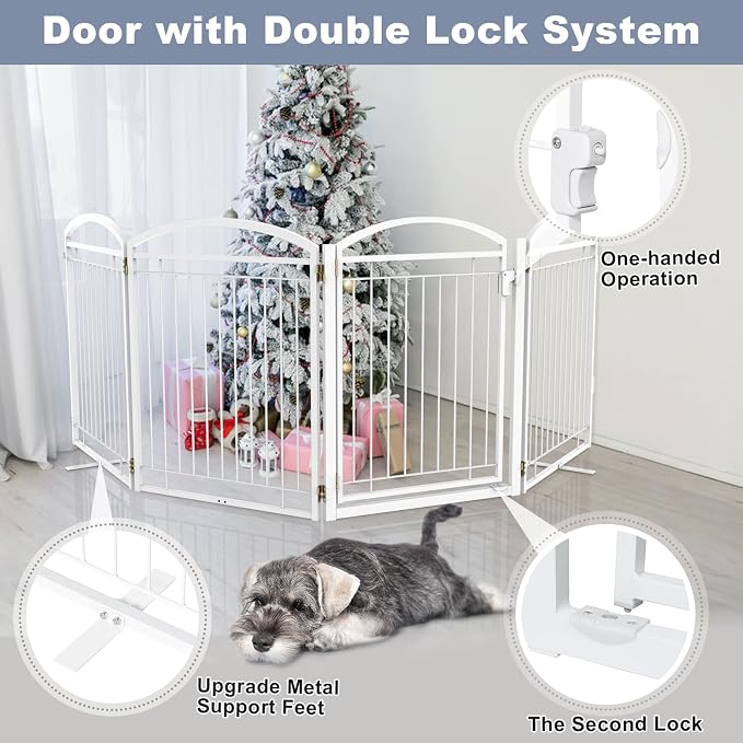 Full Metal Free Standing Dog Gate - Image 4