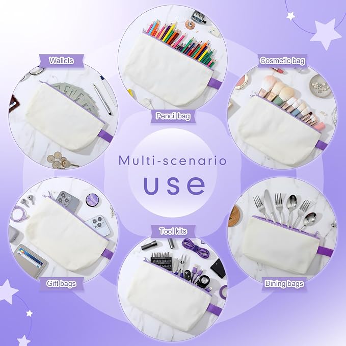 Sanwuta 24 Pcs Canvas Tote Bags Bulk - Image 4