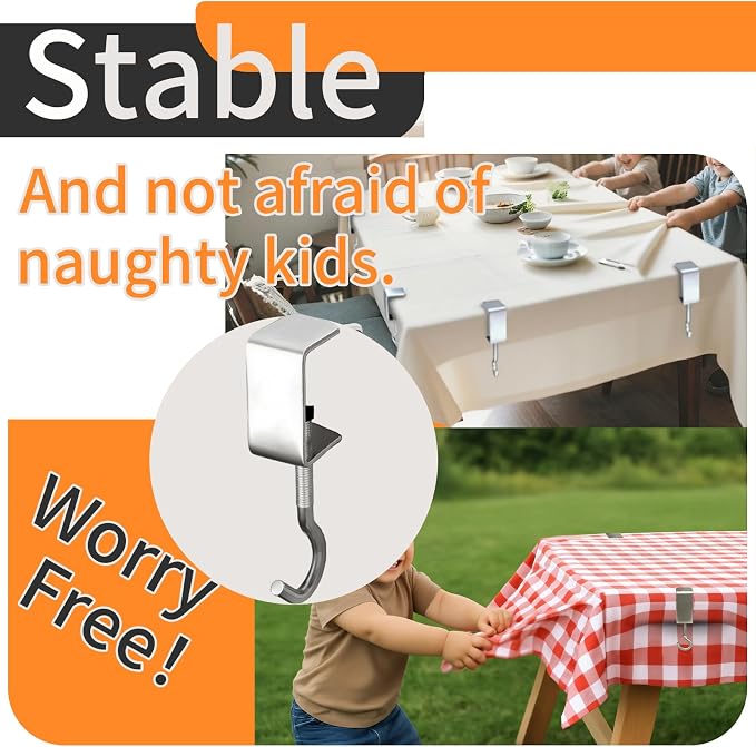 6 Packs Adjustable Tablecloth Clips - Image 3