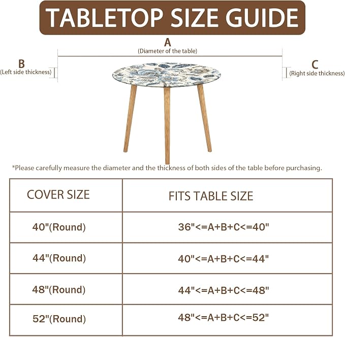 Vintage Floral Round Fitted Tablecloth - Image 4