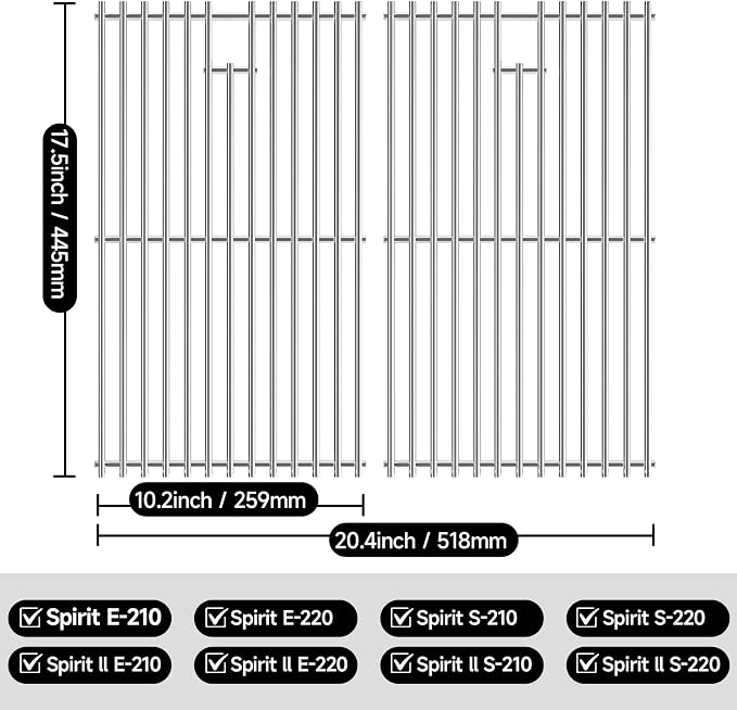 7637 17.5’’ Stainless Steel Grill Grates - Image 2