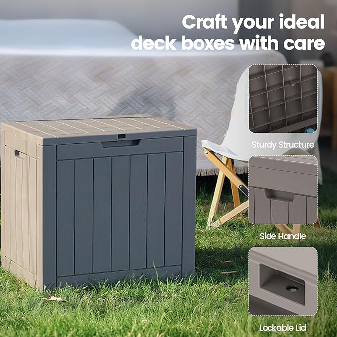 Zapdos Outdoor Storage Box, 31 Gallon Deck Box Indoor and Outdoor Use, - Image 3