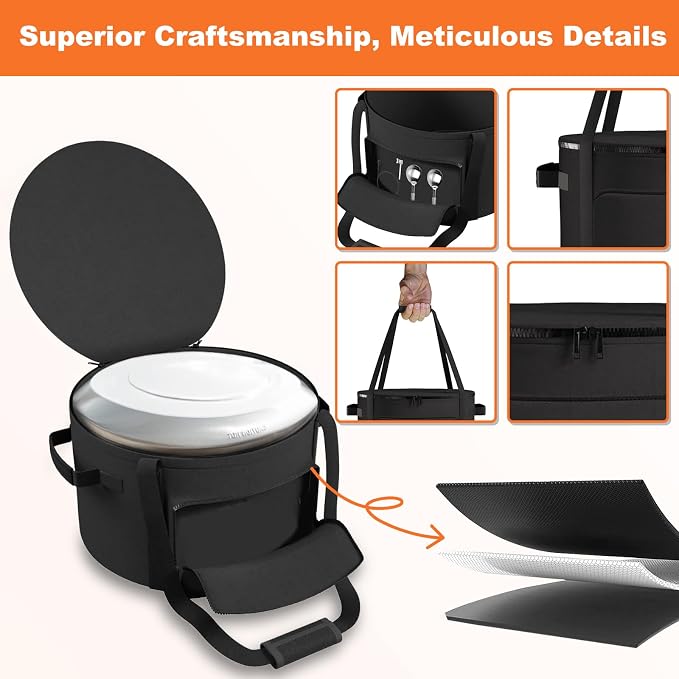 Pizza Oven Carry Bag for Solo Stove Pi Pizza Oven, Waterproof Dustproof Solo - Image 3