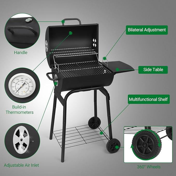 Outvita Barrel Charcoal Grill - Image 2