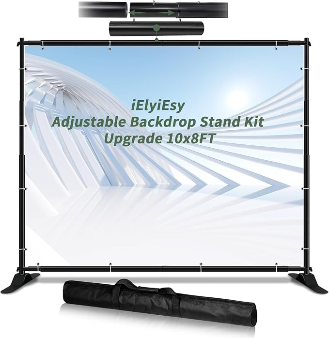 iElyiEsy 10x8FT Strengthen Heavy Duty Thickened and Sturdier Background Stand by iElyiEsy