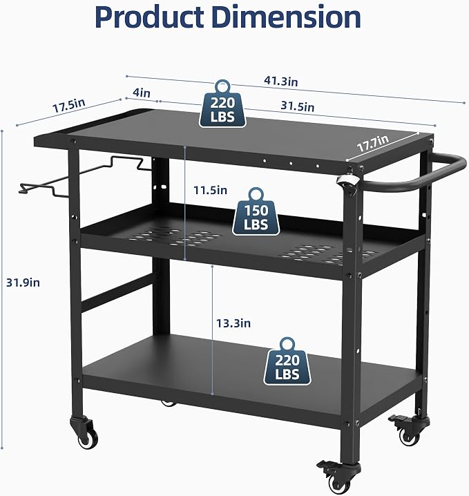 TOLEAD Outdoor Grill Cart, Grill Tables - Image 2