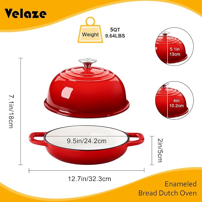 Velaze Enameled Cast Iron Dutch Oven - Image 2