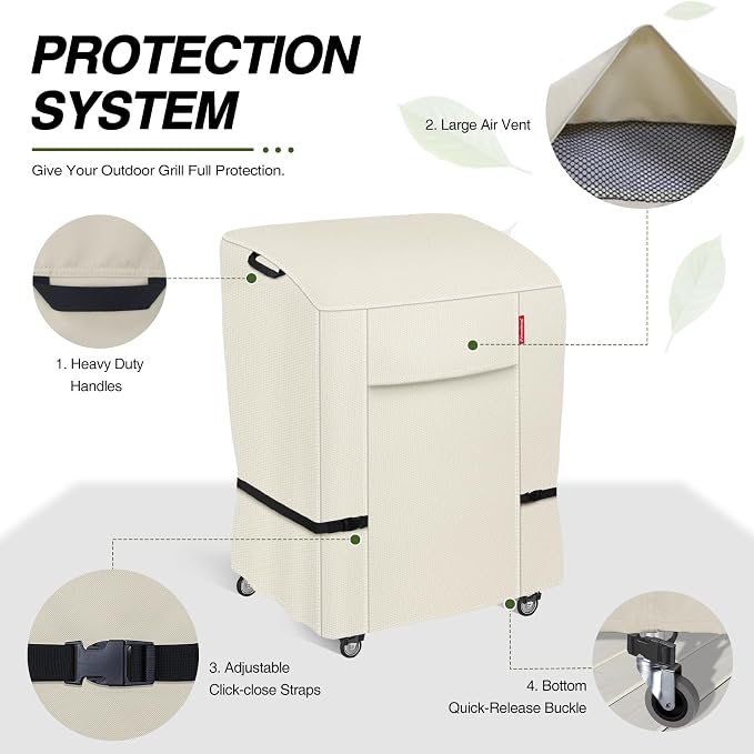 Porch Shield 34W x 24D x 46H inch Premium Gas Grill Cover Up to 32 inch - Image 4