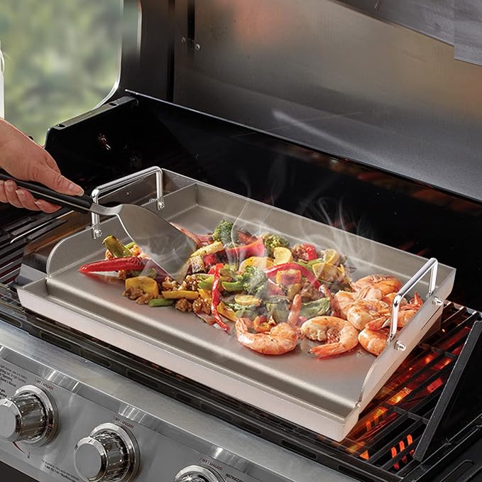 Utheer Cast Iron Griddle for Gas Grill, Tailgating, and Parties - Image 2