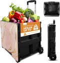 Inspired Living Collapsible Ultra-Slim Pack-N-Roll, 2 Wheel Utility Cart w/Lid by Inspired+Living