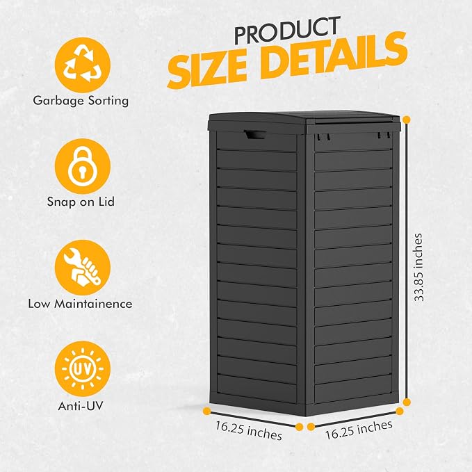 38 Gallon Outdoor Trash Can - Image 6