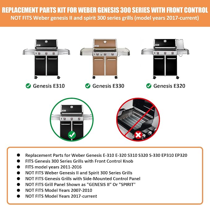 AJinTeby Grill Parts for Weber Genesis 300 Series Grill E310 E320 S310 S320 - Image 3