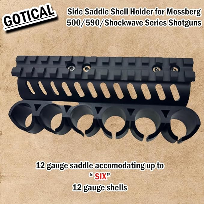 Gotical – Quick Detach Saddle Side 12 Gauge 6 Round Shell Holder Carrier Plate - Image 3