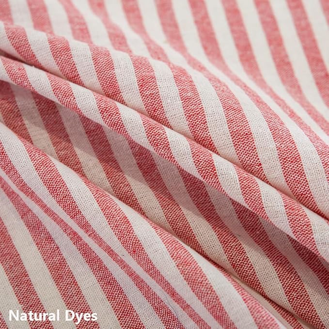 TruDelve Extra Long Tablecloth 120 Inch Red and White Tablecloth - Image 4