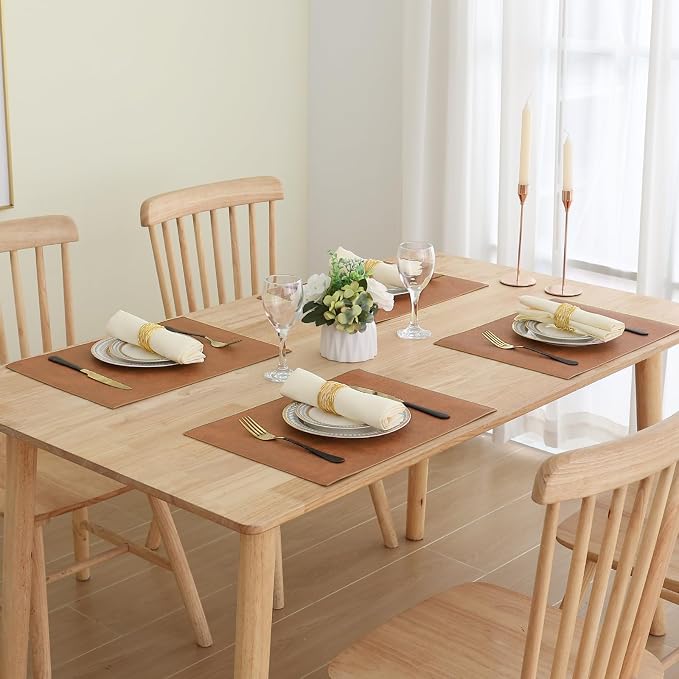 Homaxy Faux Leather Heat Resistant Placemats - Image 8
