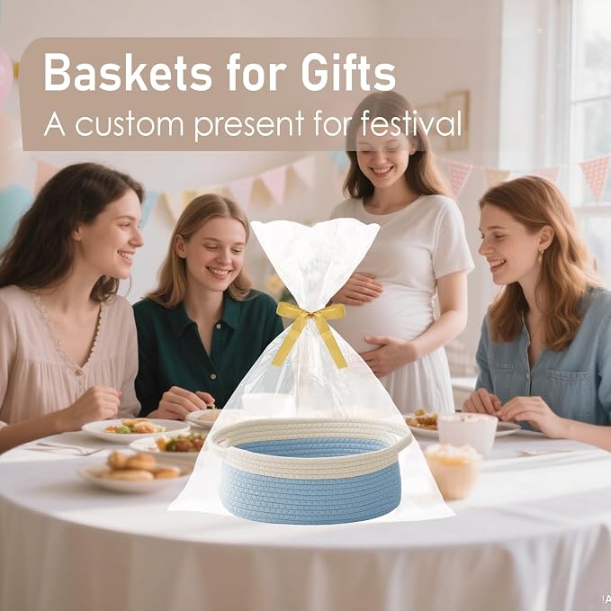 Woven Basket, Small Rope Storage Bin - Image 4