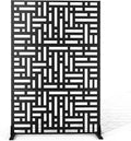 Metal Privacy Screen 72" H47 W, Freestanding Decorative Outdoor Panel by Unknown