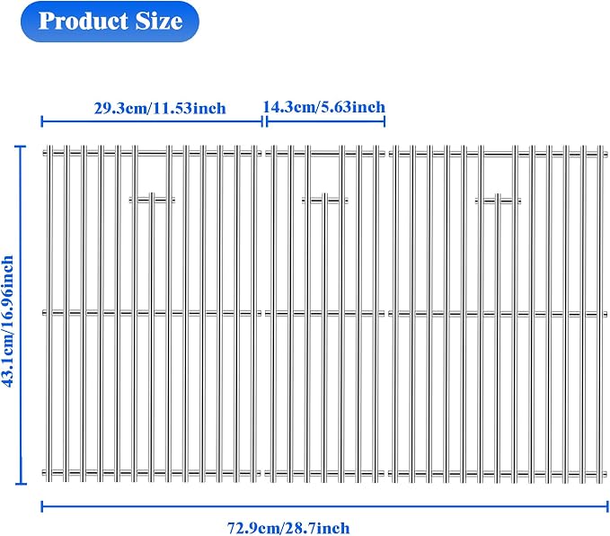 Cooking Grates for Nexgrill 720-0882A Evolution Infrared Plus 5-Burner - Image 2