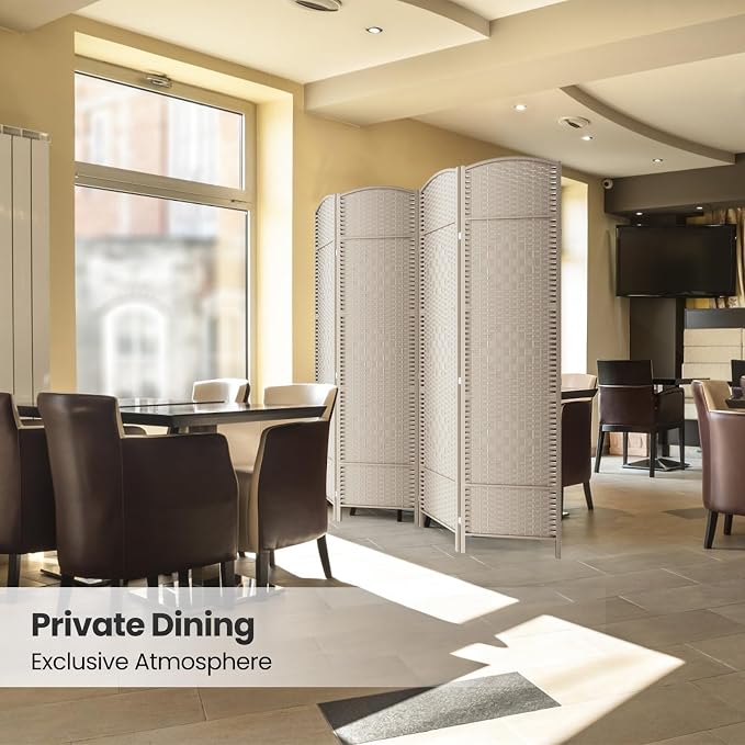 4 Panel Room Divider, 6Ft Folding Privacy Screen, Tall - Image 6