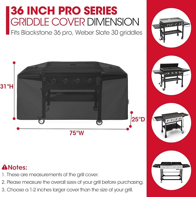 Unicook 75 Inch Griddle Cover for Blackstone 36 Inch Cooking Station - Image 2