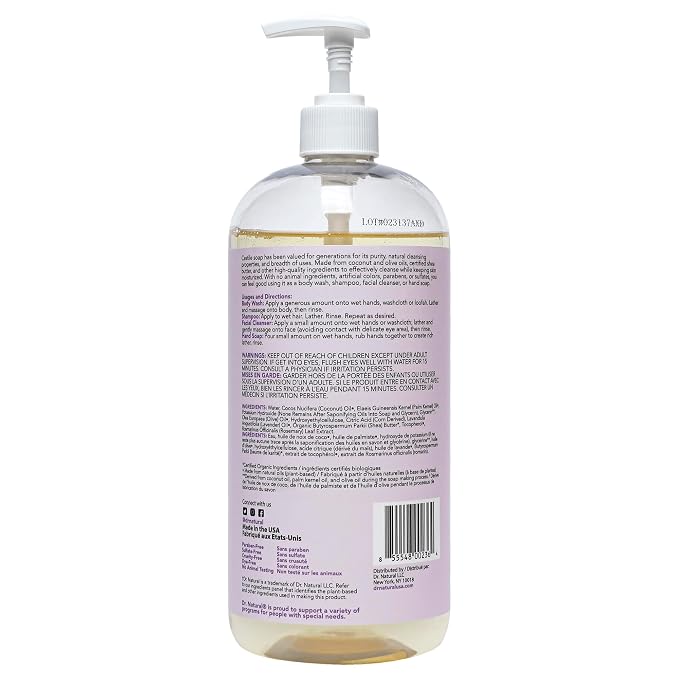 Dr. Natural Castile Liquid Soap, 32 oz - Image 9