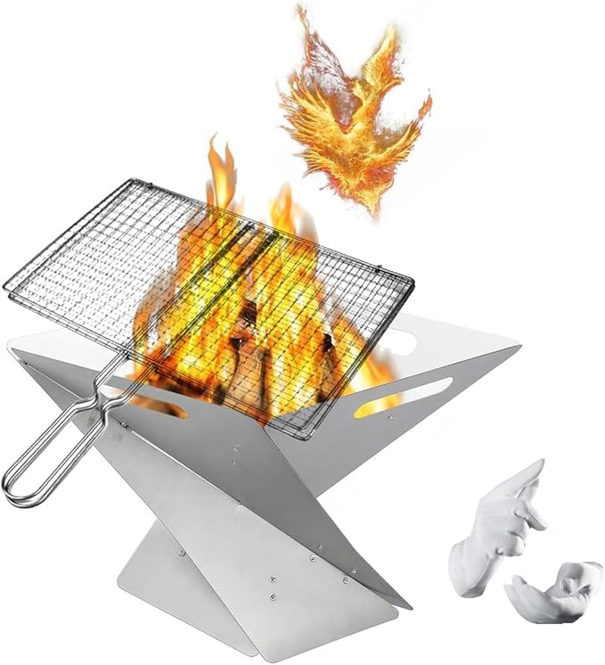 Foldable Portable Fire Pit by ZDSLASHES