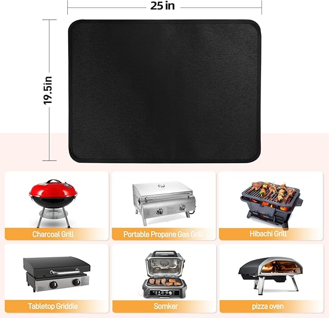 25 x 19.5in Heat Resistant Grill Mats - Image 5