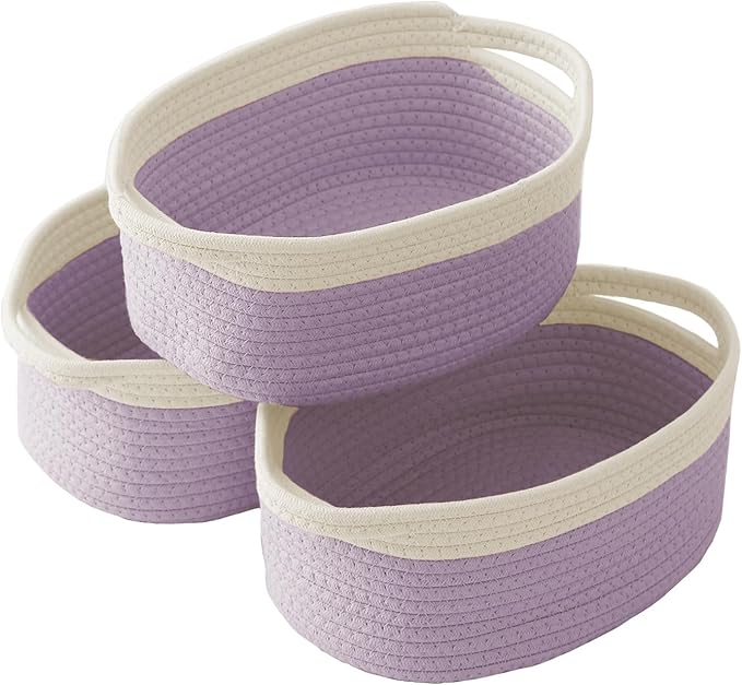 Woven Basket, Small Rope Storage Bin by JMvicyroam