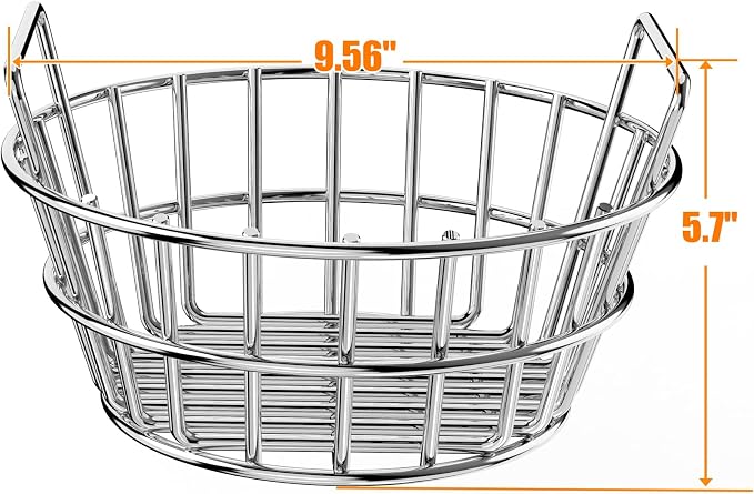 onlyfire Charcoal Ash Basket Fits Small Big Green Egg, Stainless Steel Charcoal - Image 2
