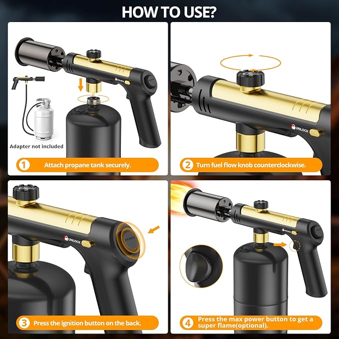 Powerful Cooking Propane Torch, Sous Vide, Adjustable Kitchen Torch - Image 5