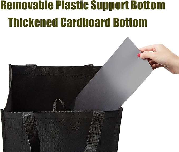 NERUB 10 Pack Reusable Reinforced Handle Grocery Bags - Image 4