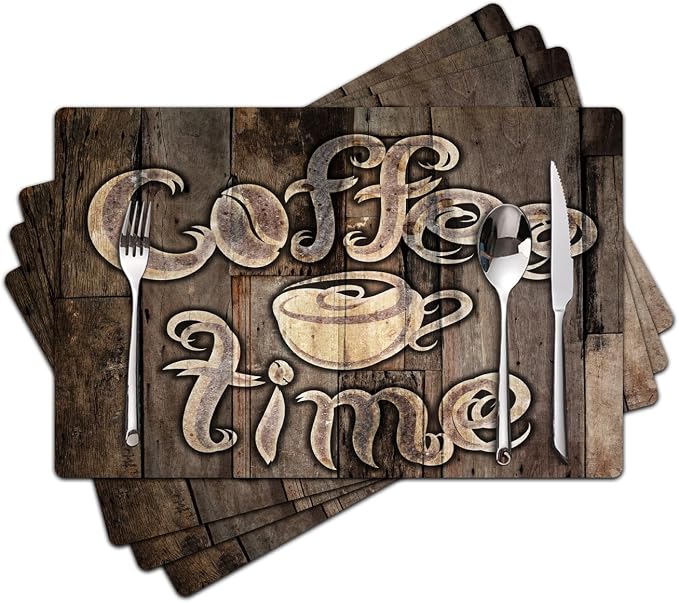 Coffee Placemats Set of 4 by Unknown
