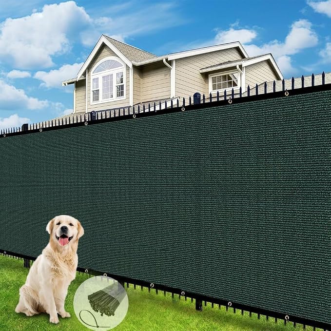 Petgrow Fence Privacy Screen 6FT X 18FT– Heavy Duty Outdoor Shade Mesh Cloth by %C2%B7Petgrow%C2%B7