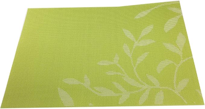 Gugrida Place Mats PVC Set of 6, Table Placemats Set of 6 PVC Woven Vinyl Place - Image 3