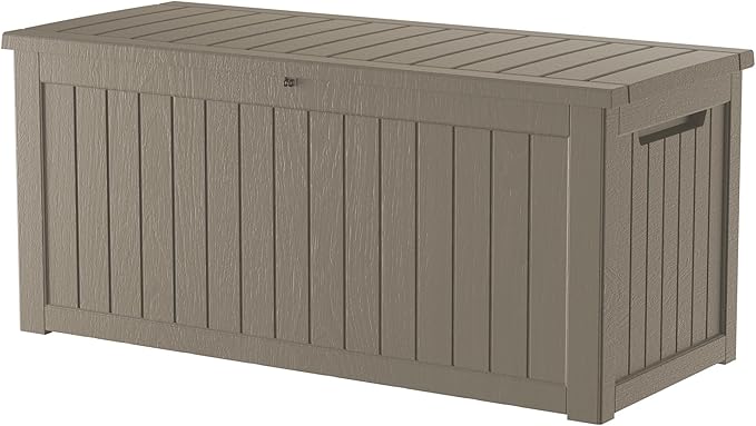 Outdoor Storage Box Waterproof, 200 Gallon Lockable Resin Large Deck Box by Decksplore%E2%80%94BuiltforOutdoor