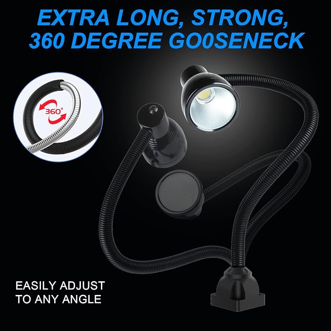 Flexible Work Light, 12W Machine Light, 1200 Lumen Flexible Work Light - Image 6