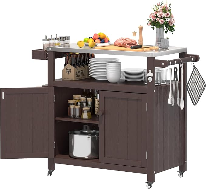 Weatherproof HIPS Outdoor Kitchen Island by Sunnibety