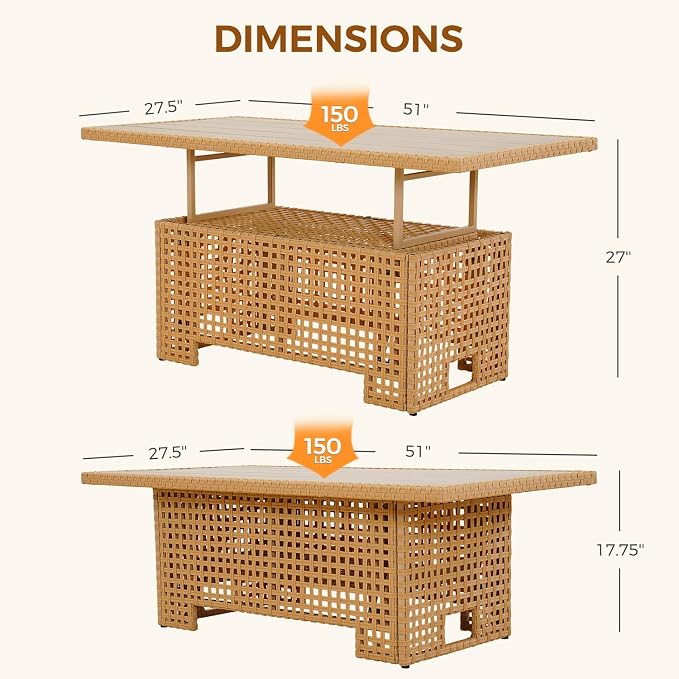 Grand patio 8-Piece Wicker Patio Furniture Set - Image 6