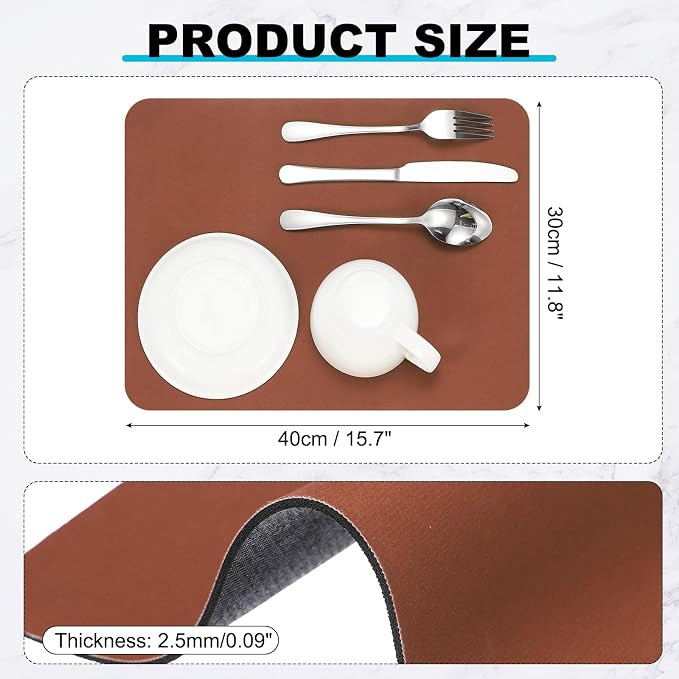 uxcell Silicone Mats for Kitchen Counter, 15.7" x 11.8" Non-Slip Countertop - Image 2