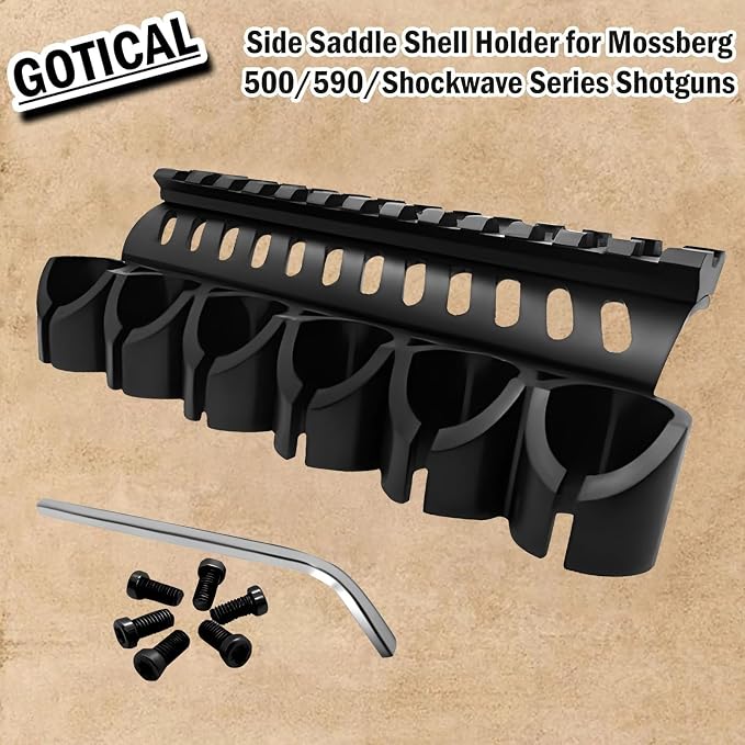 Gotical – Quick Detach Saddle Side 12 Gauge 6 Round Shell Holder Carrier Plate - Image 4