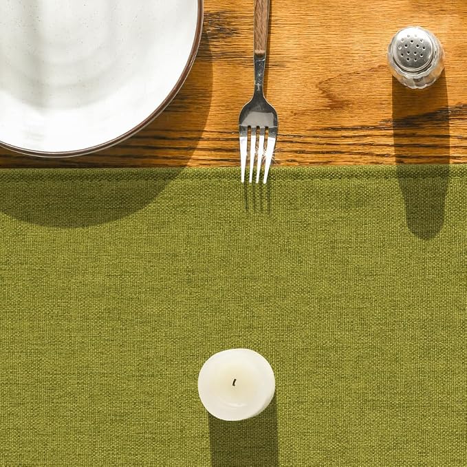 Artoid Mode Green Table Runner, Seasonal Summer Fall Washable Kitchen Dining - Image 8