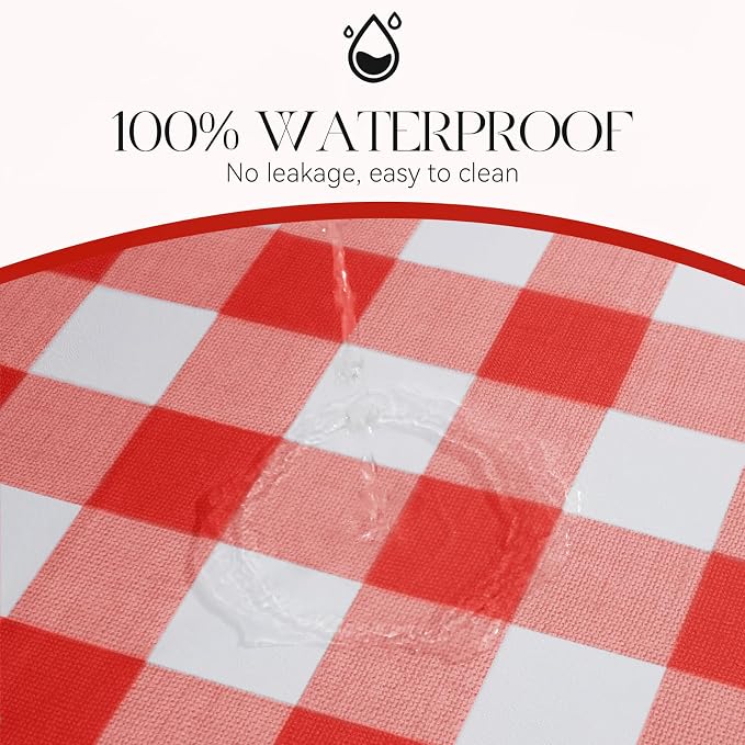 MOSAYT Rectangle Vinyl Tablecloth, 100% Waterproof Buffalo Gingham Plastic - Image 2
