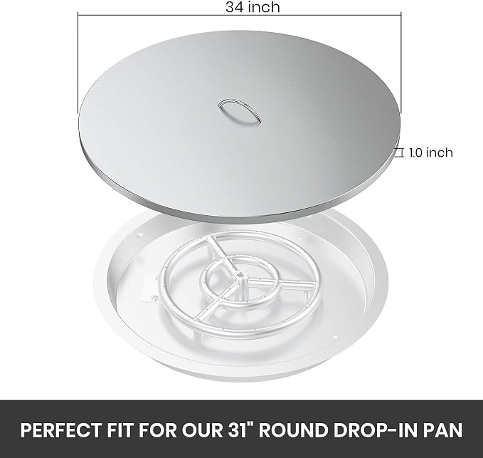 Stanbroil 34-Inch Round Fire Pit Cover - Image 2