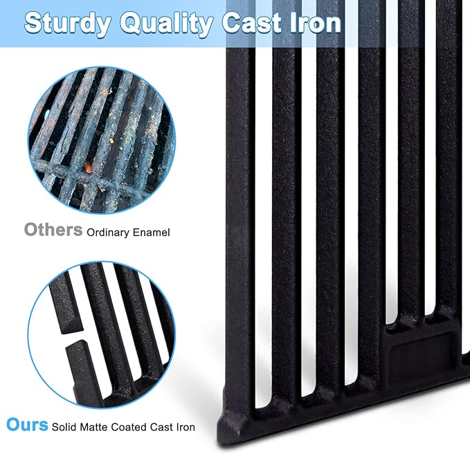 Adviace Grill Grates for Char Griller 5050, King Griller 3008, 19 3/4 Inch Cast - Image 5