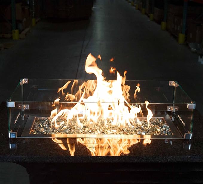 Celestial 29" x 13" x 6" Wind Guard, fits Celestial 24”x 8” Fire Pit Burner Pans - Image 3