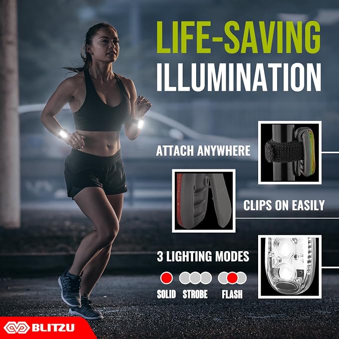 4 Pack LED Safety Light, Clip on Reflective Gear Lights - Image 2